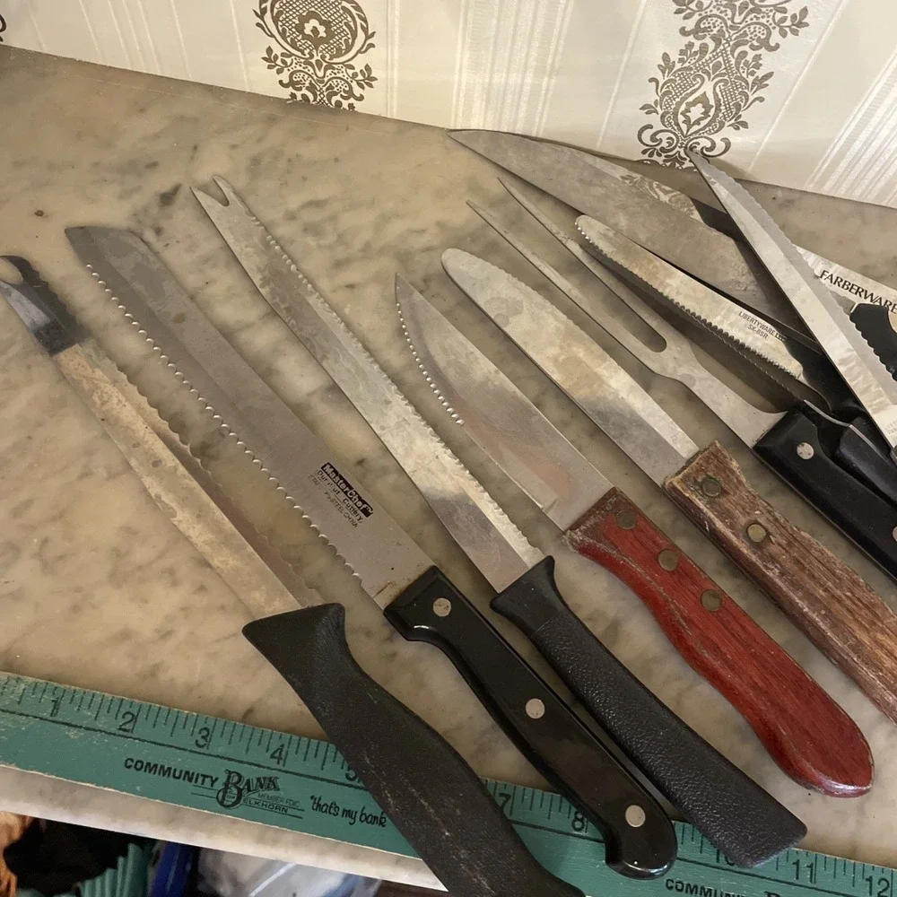 Mix Serrated Kitchen Knives Knife Wood‎ Handle Bread Fork Guacho MasterChef